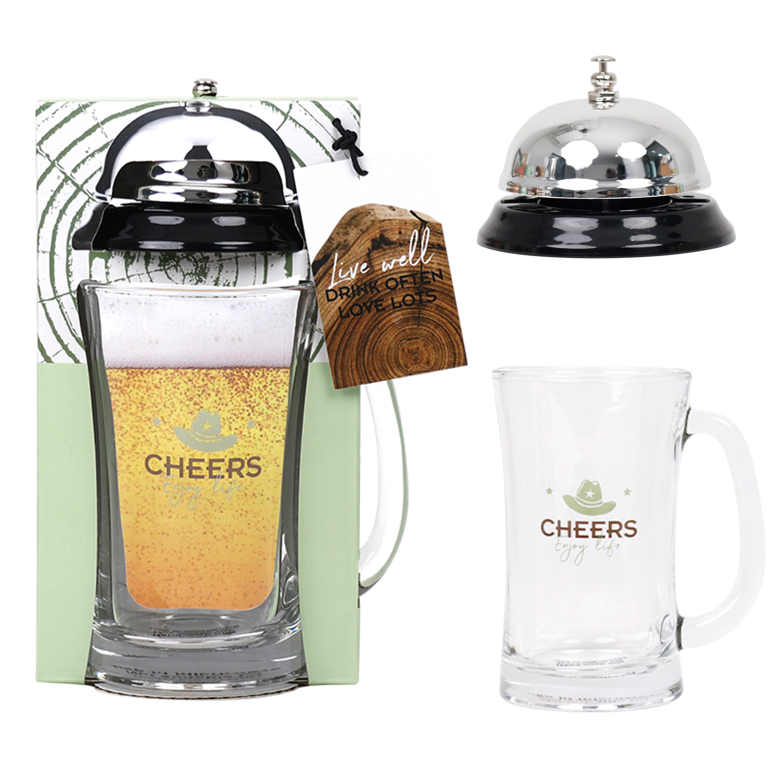 Beer Mug Handled - Novelty Beer Stein & Beer Bell