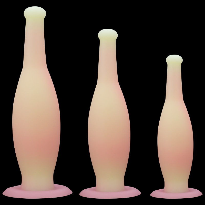 Wine Bottle Size - 3 Sizes Anal Plug Pink Wine
