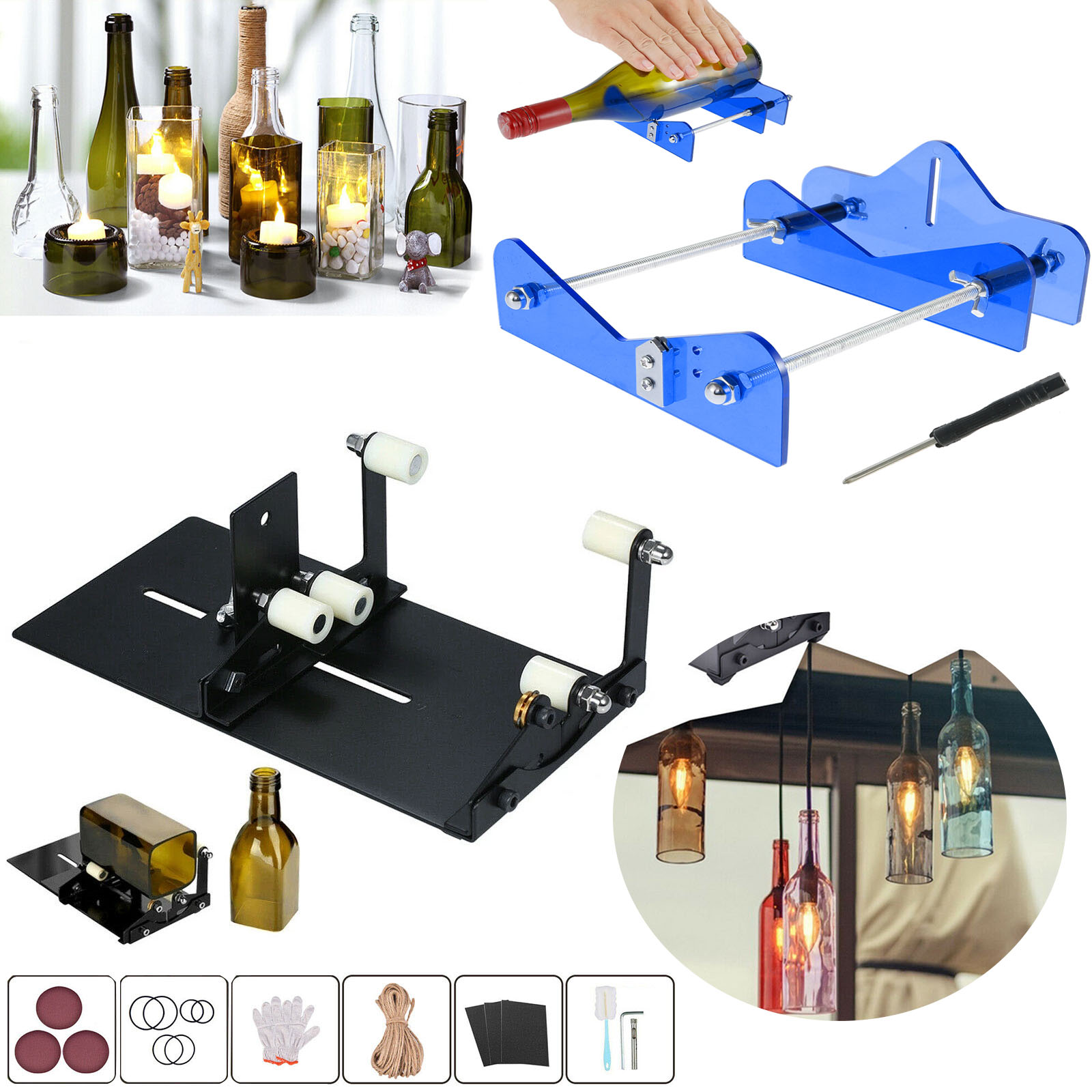 Wine Bottle Size - Universal Adjustable DIY Glass Bottle Cutter