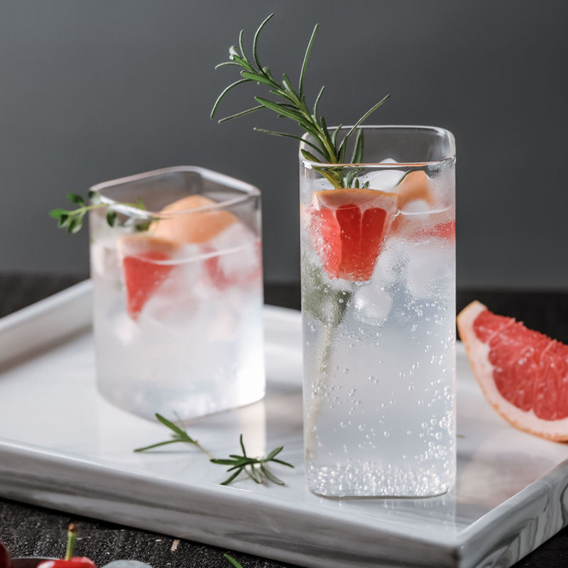 Wine Bottle Size - 1PCS Creative Square Glass Transparent Cold