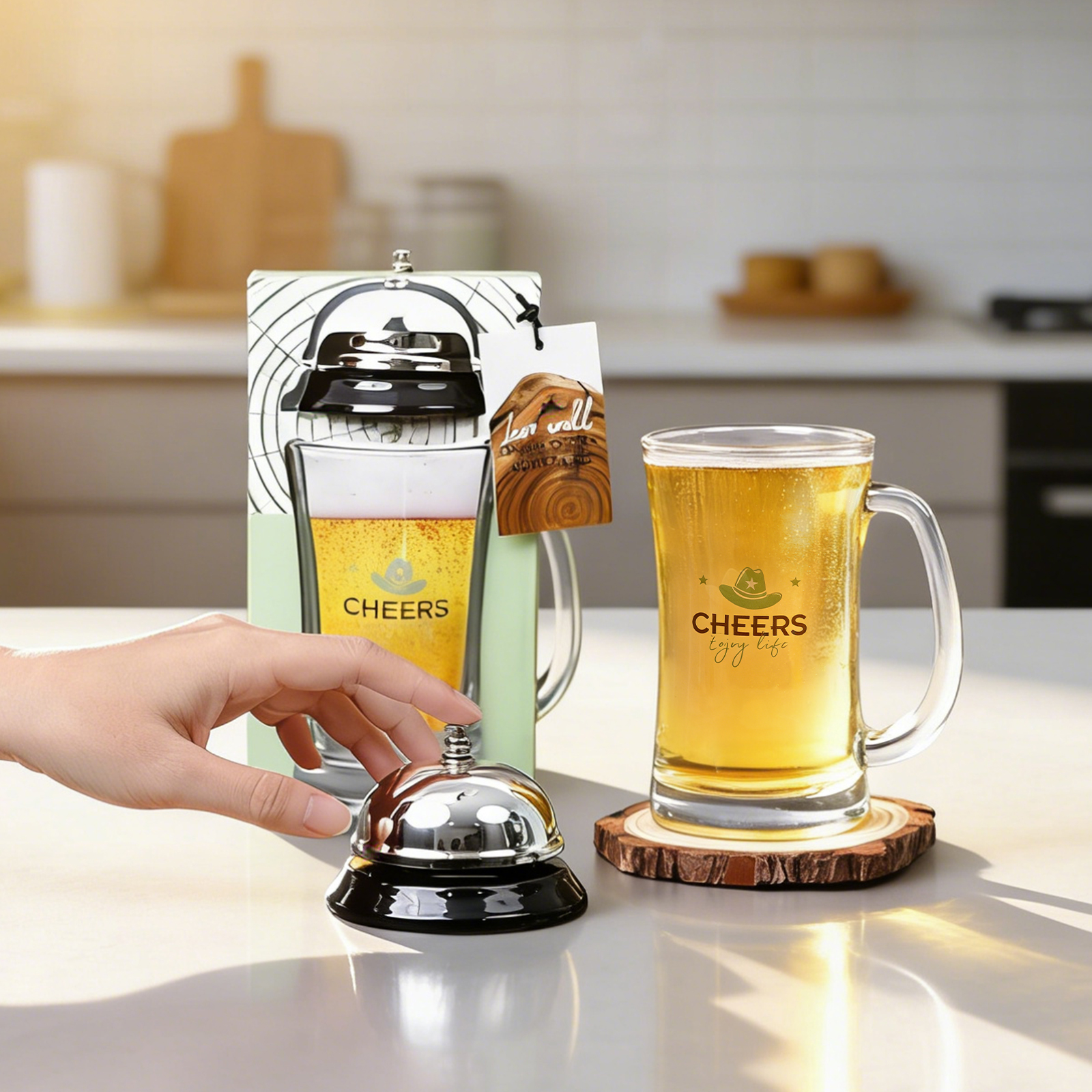Novelty Beer Stein & Beer Bell - Beer Mug Handled review and price