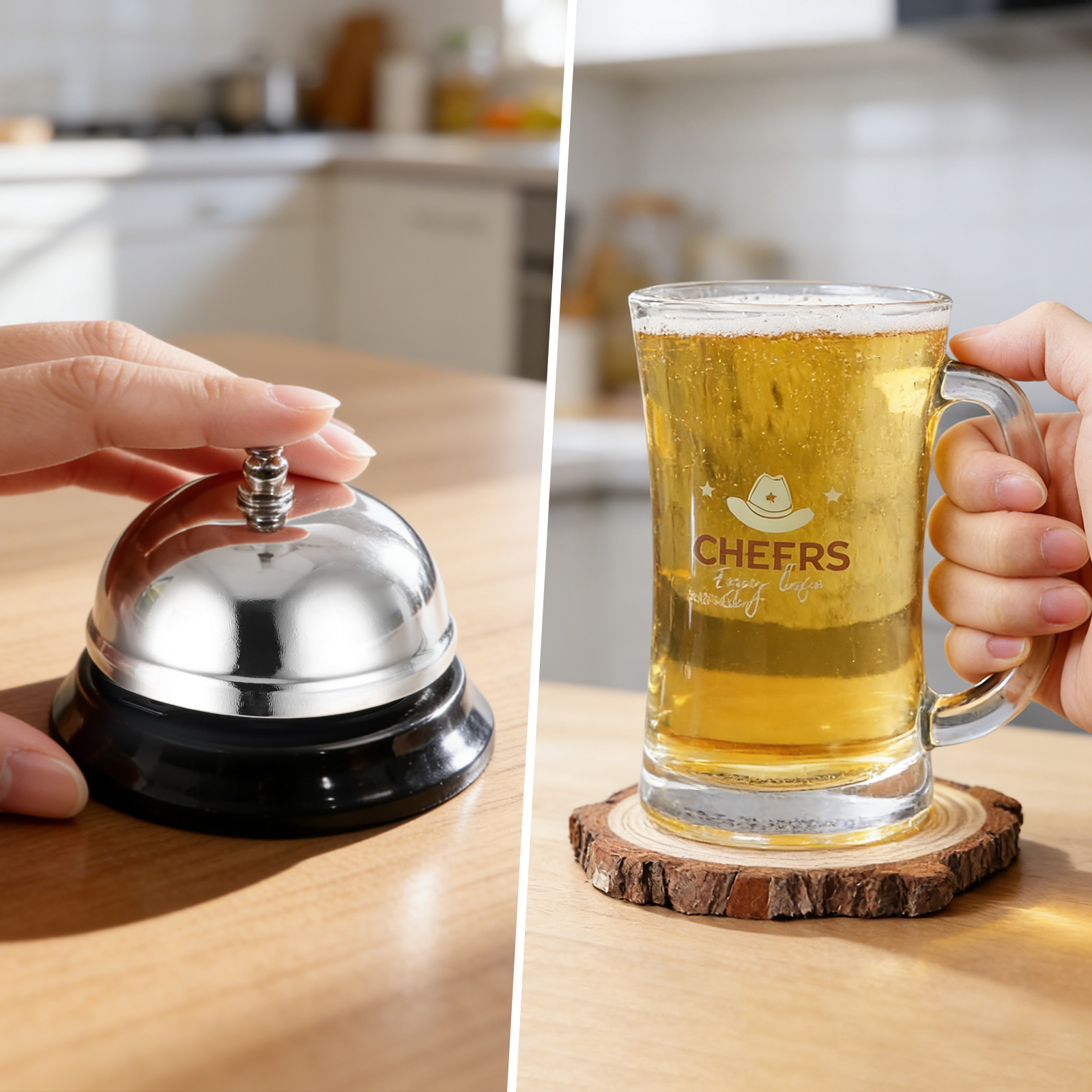 Novelty Beer Stein & Beer Bell - Beer Mug Handled review and price