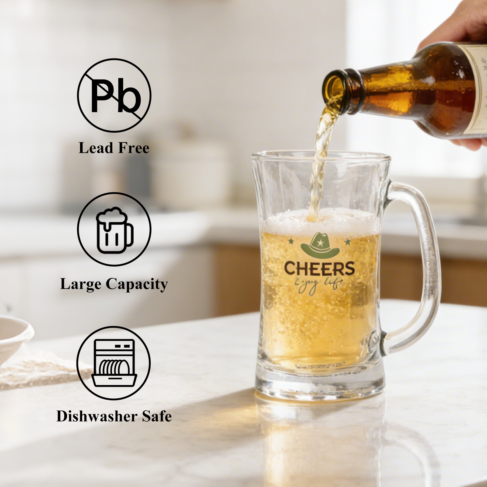 Novelty Beer Stein & Beer Bell - Beer Mug Handled review and price