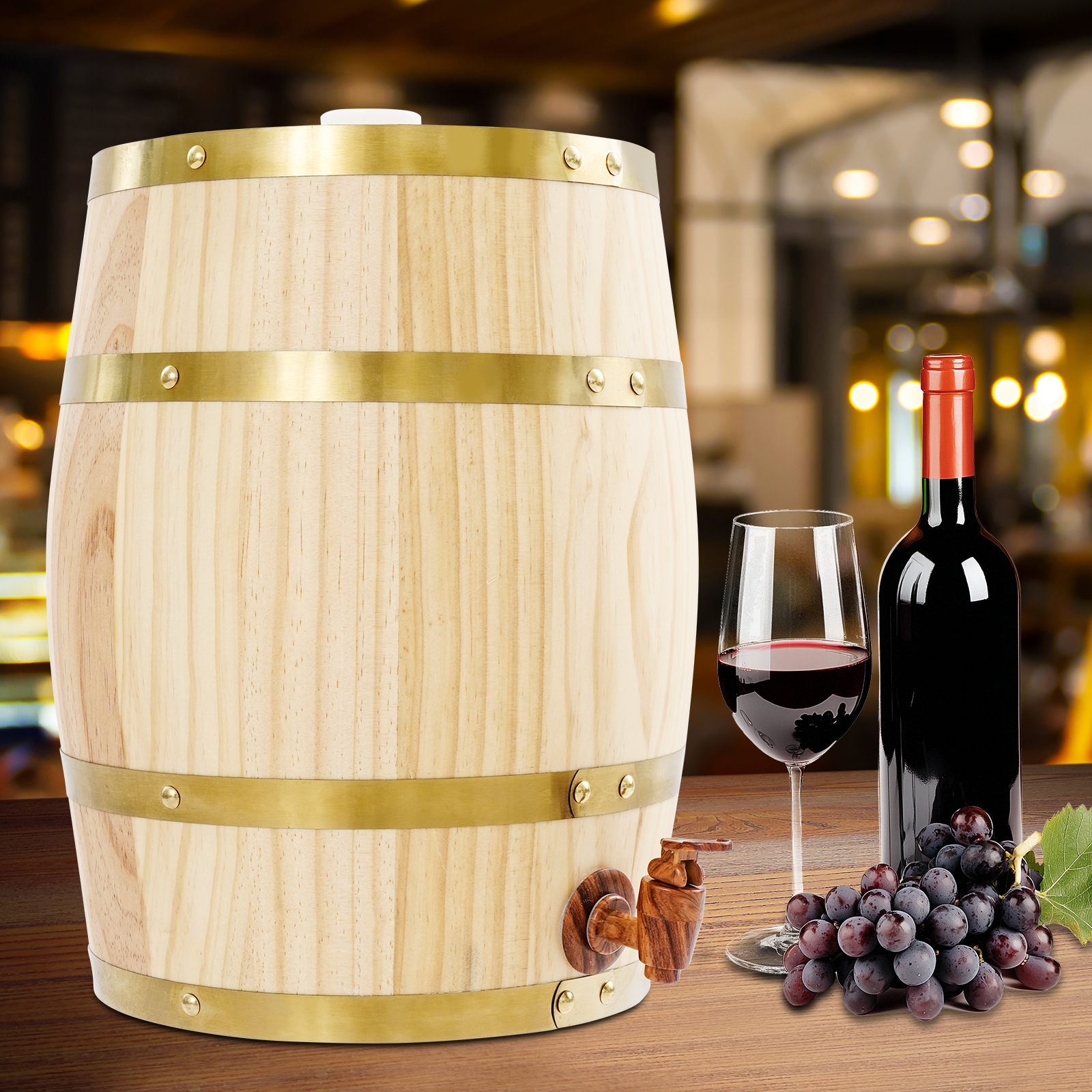 10L Vintage Wood Oak Timber Wi - Wine Beer Tequila review and price