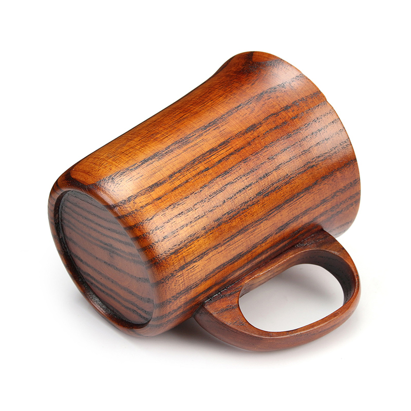280ml Wood Coffee Mug Retro Ha - Beer Mug Handled review and price