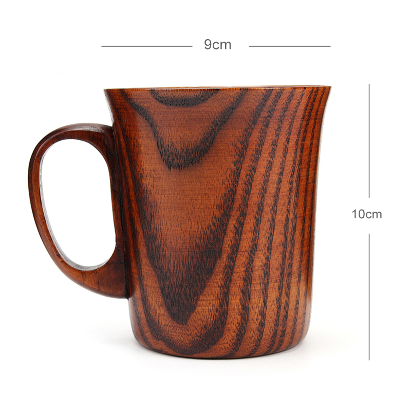 280ml Wood Coffee Mug Retro Ha - Beer Mug Handled review and price