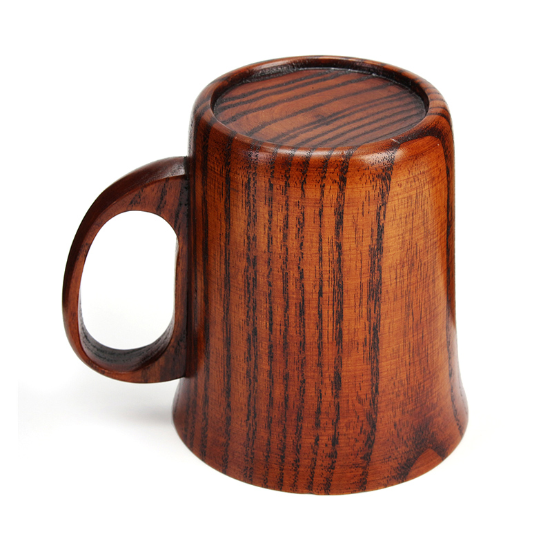 280ml Wood Coffee Mug Retro Ha - Beer Mug Handled review and price