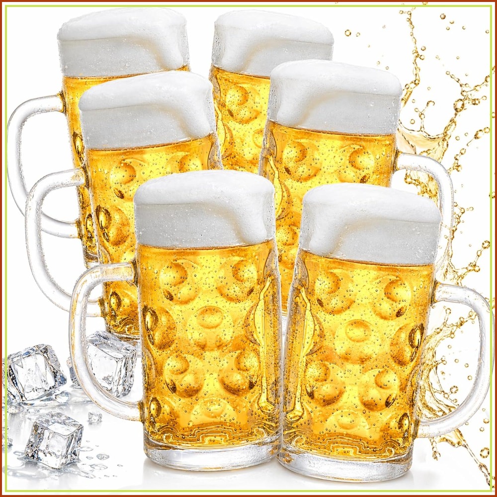6 Pack Beer Mugs with Handle,  - Beer Mug Handled review and price