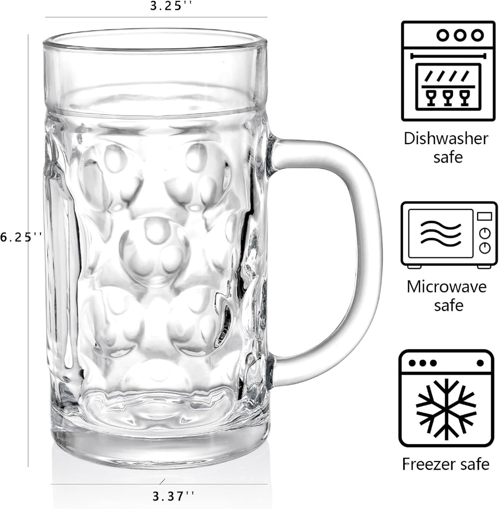 6 Pack Beer Mugs with Handle,  - Beer Mug Handled review and price