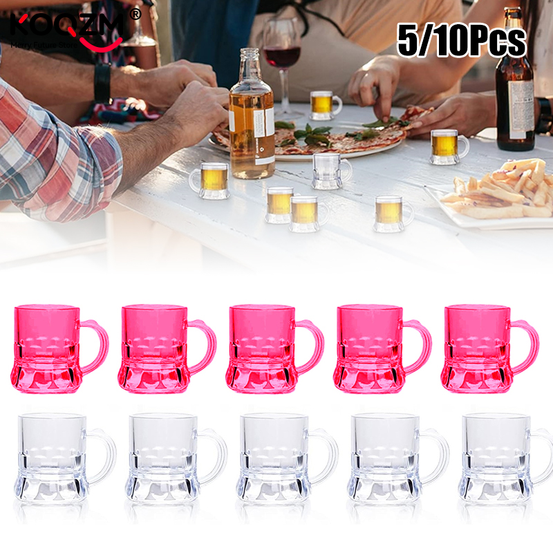 1oz Clear Beer Glasses Mini Pl - Beer Mug Handled review and price