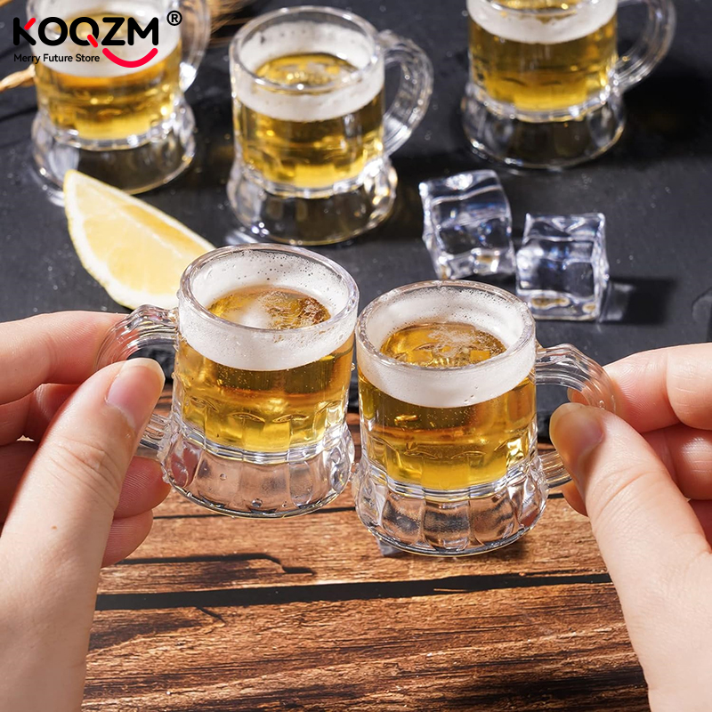 1oz Clear Beer Glasses Mini Pl - Beer Mug Handled review and price