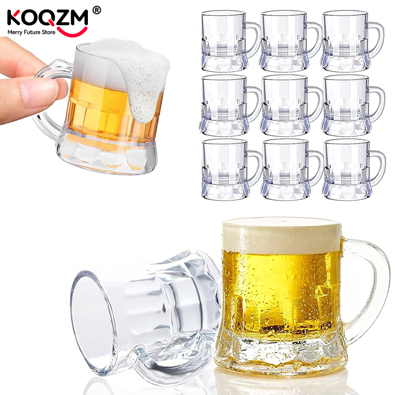 1oz Clear Beer Glasses Mini Pl - Beer Mug Handled review and price