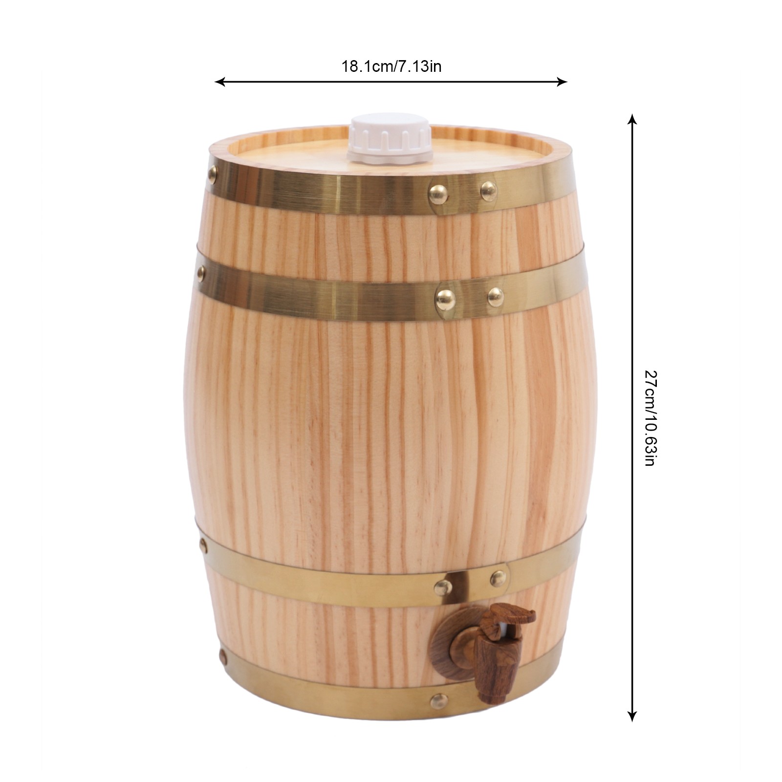 Vertical Pine Wooden Wine Barr - Wine Beer Tequila review and price