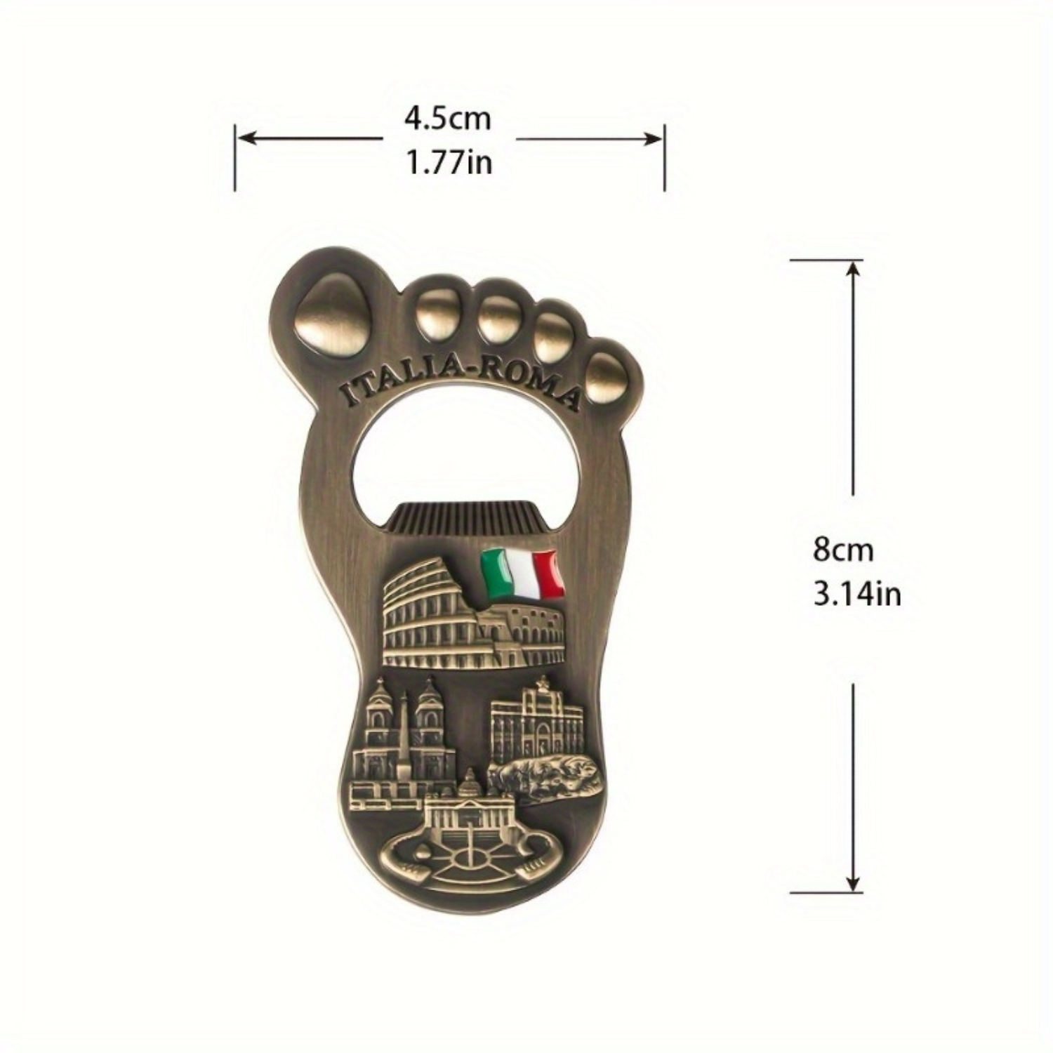 Italian Roma Bottle Opener, Me - Wine Beer Foot review and price