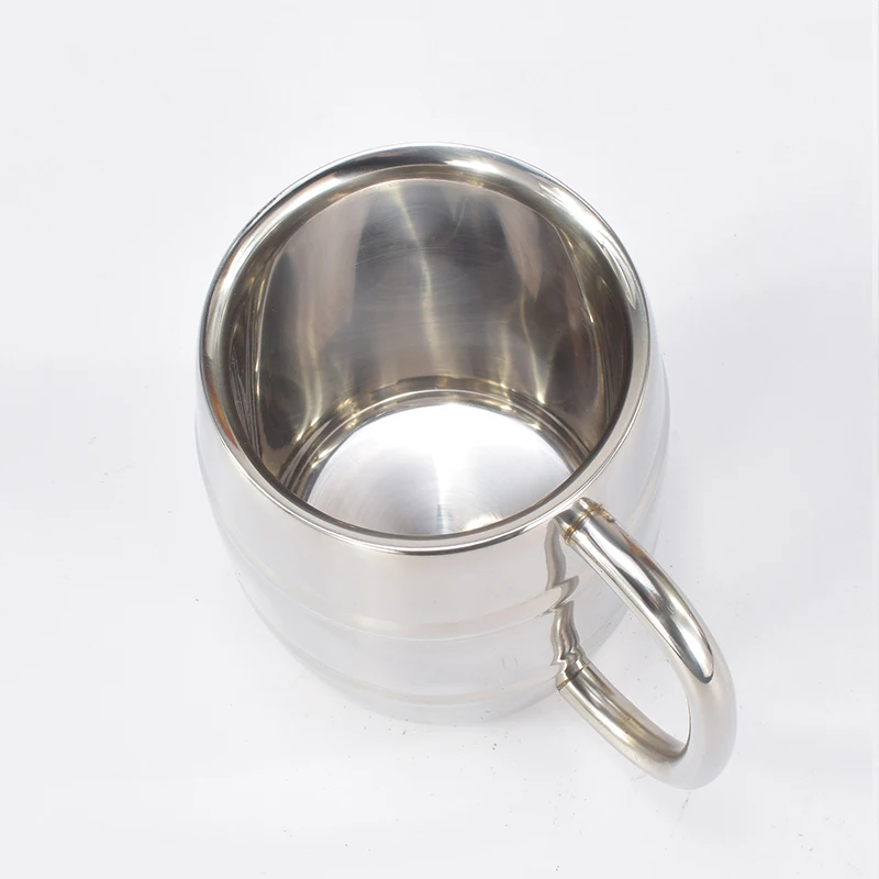Hot 500/450ml Double Stainless - Beer Mug Handled review and price