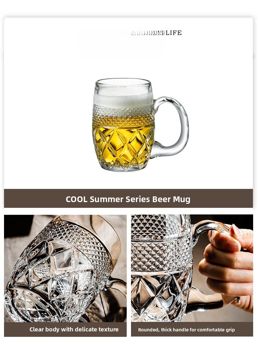 Tlife Cool Large Capacity Glas - Beer Mug Handled review and price