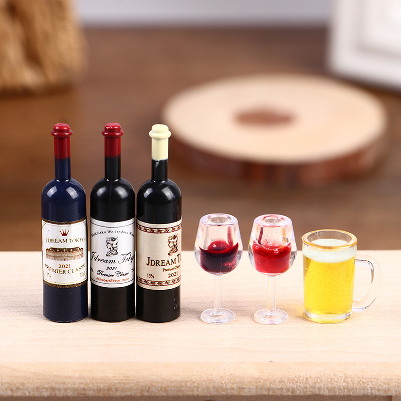 *5Pcs 1:12 Dollhouse Miniature - Wine Beer House review and price