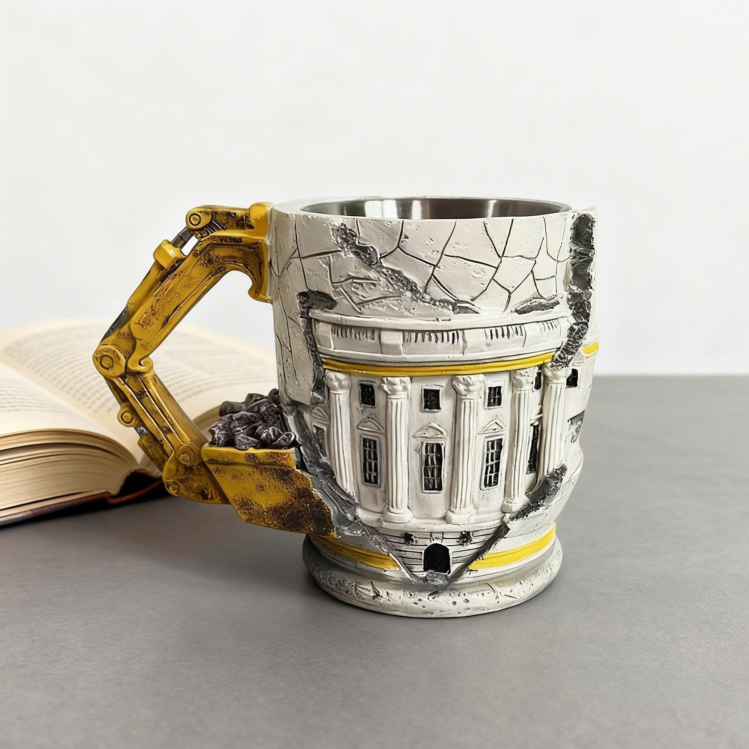 Resin Coffee Mug with Excavato - Beer Mug Handled review and price