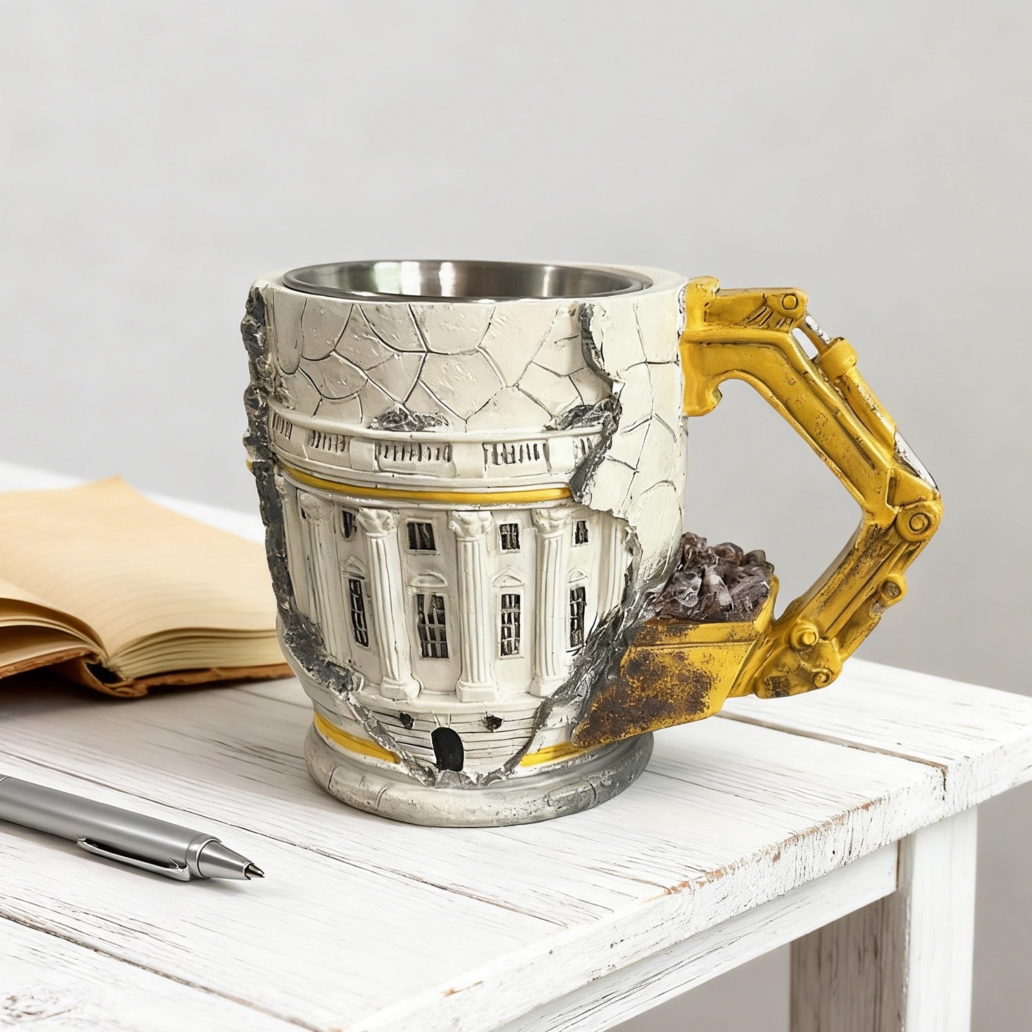 Resin Coffee Mug with Excavato - Beer Mug Handled review and price