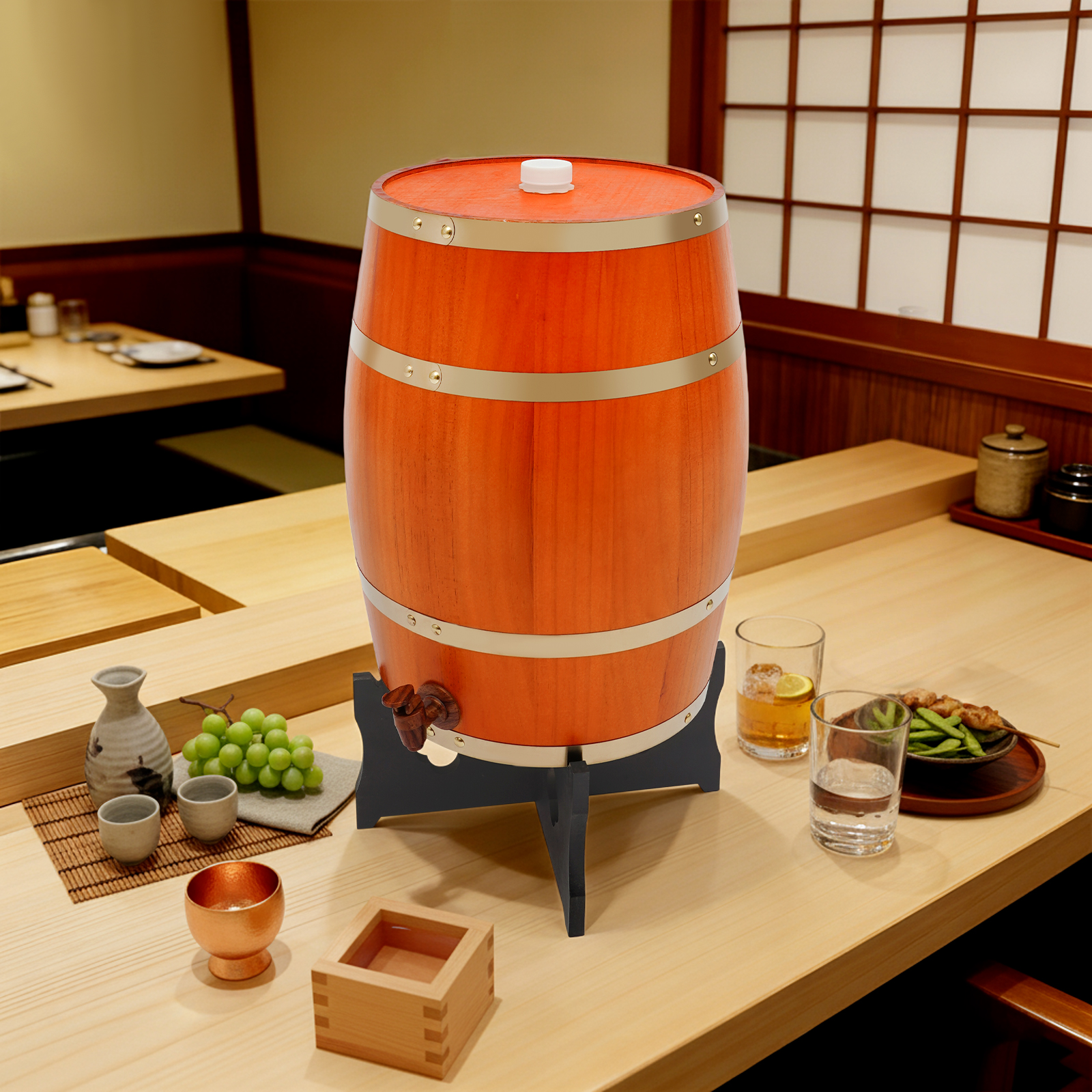 20L/5.28Gal Beige Wine Barrel, - Wine Beer Tequila review and price