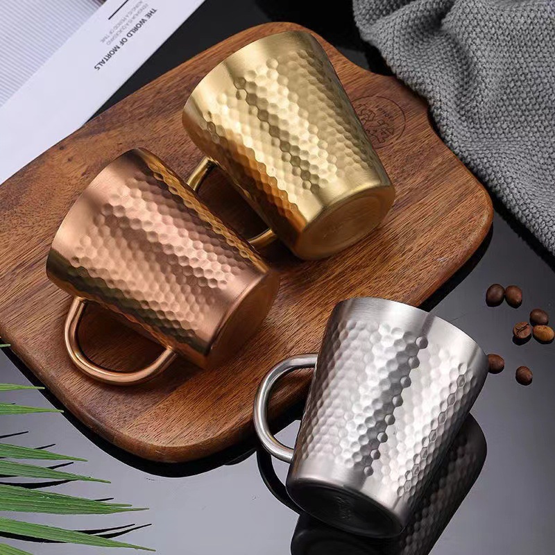 New Double Wall Steel Coffee C - Beer Mug Handled review and price