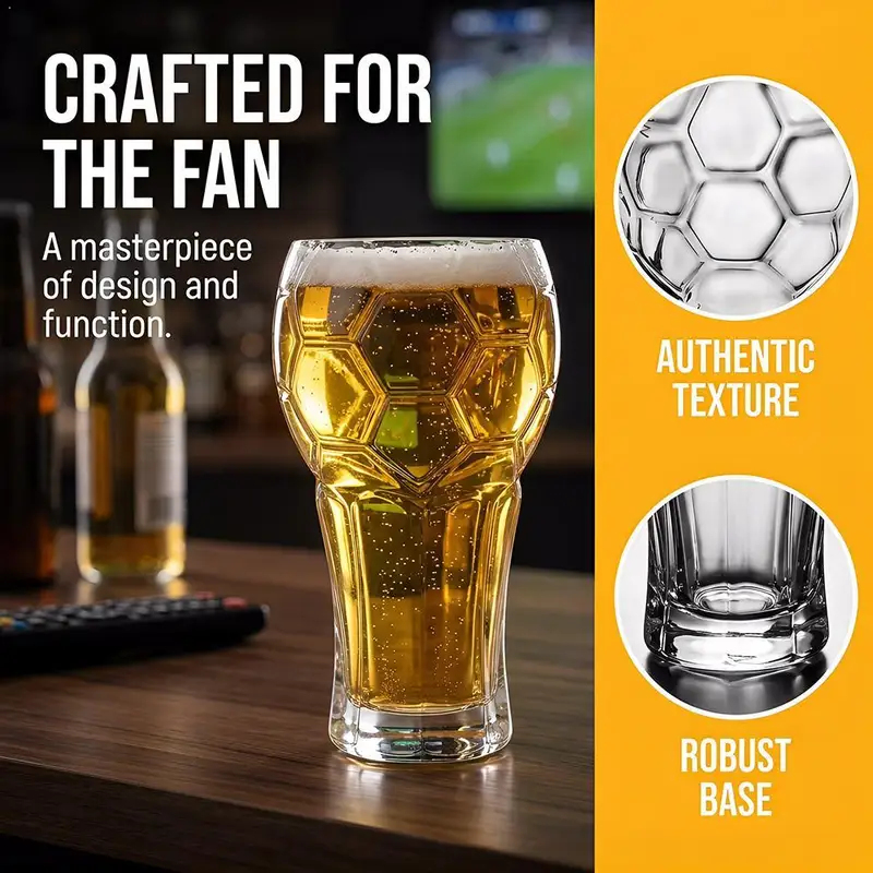 1/2pcs 600ML Football Beer Gla - Wine Beer Tequila review and price